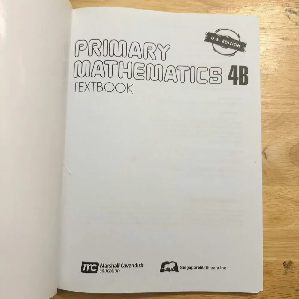 Primary Mathematics 4B Textbook Homeschool Curriculum Paperback Book
